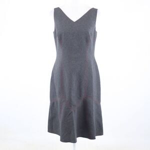 David Meister gray flare dress 8